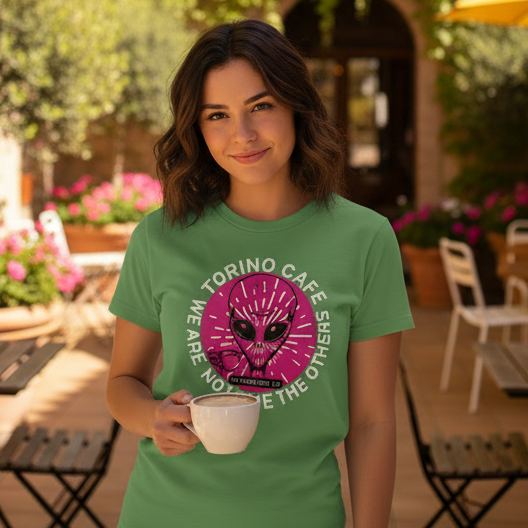 Torino Cafe Aliens from Italy T-shirt